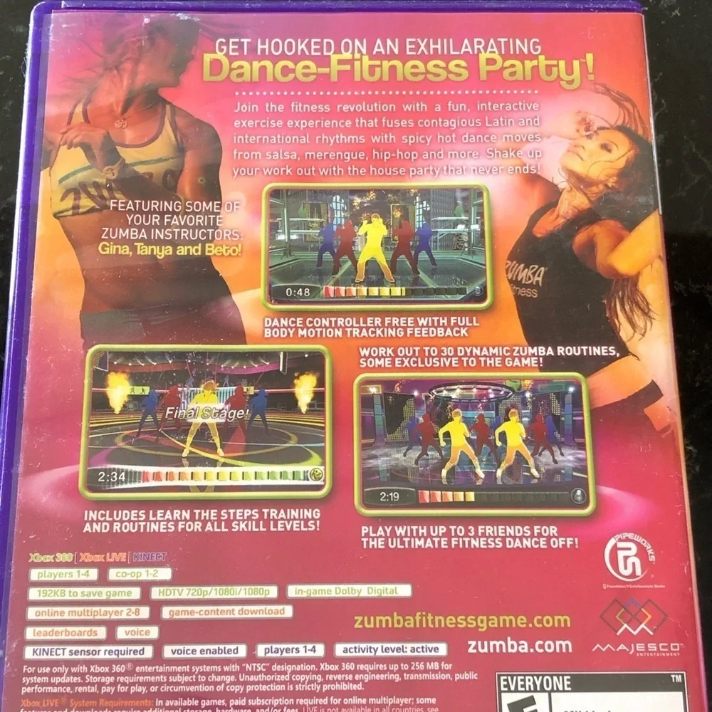 XBOX 360 Zumba Fitness Join the Party Game